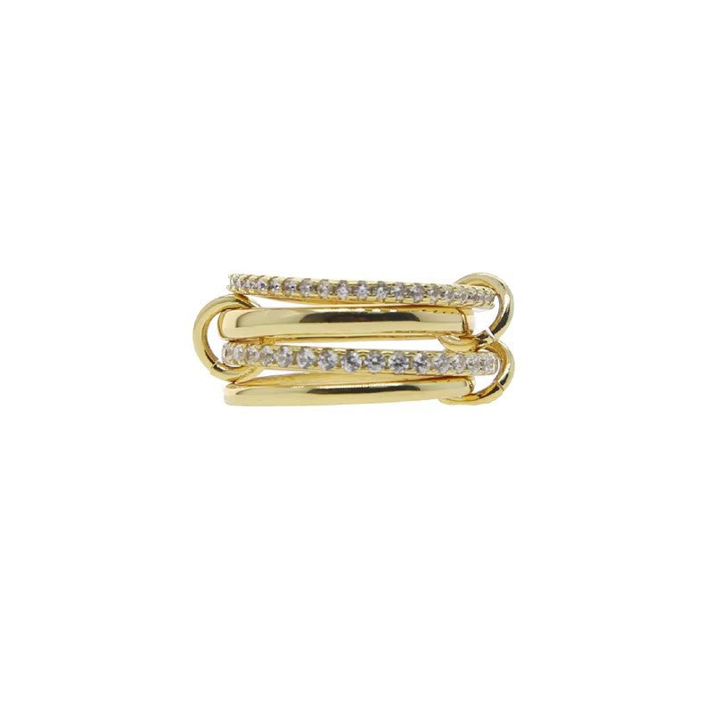Interlock Serif Ring